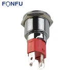 19mm Metal Momentary Push Button Switch LED Light IP65 Waterproof Car Auto Switch