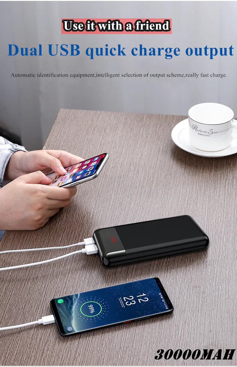 ome Hot selling electronics products portable power banks dual USB output super high capacity 30000mAh power bank for laptop - ANKUX.COM