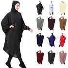 2019 hot selling elegant muslim abaya lady thobe with hijab women use