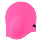 Custom Pink Color Silicone Unisex Swim Cap with Ear Protection