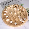 Barlaycs 2019 New Fashion Hotsale Statement Freshwater Pearl Gold Plated Drop Dangle Earrings for Women Jewelry