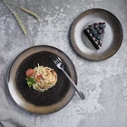 Chaozhou Manufacturer Rustic-Casual Style Black Plates, Chaozhou Manufacturer Unique Shape Plate Catering