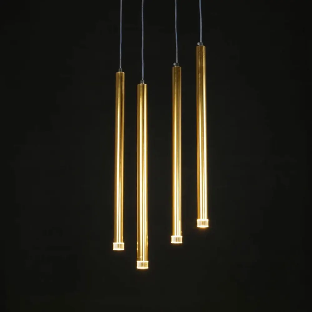 Pendant Hanging Lights for hotel Ra80 Pendant Tube Lights White black golden Pendant Light living