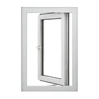 double glass plastic pvc casement window