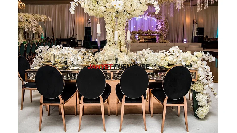 Black best sale wedding chairs