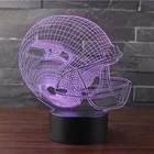 Hip Hop Ball Team Cap LED Illusion 7 Colors USB 3D Touch Night Light Baby Light Child Lamp Desk Lamp