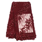 Bestway Luxury Handmade Applique 3d Beaded African French Lace Fabric