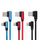 Factory Wholesale 90 degree Micro USB Cable For Xiaomi Huawei Samsung Meizu LG Android Device
