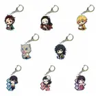Demon Slayer Kimetsu no Yaiba Two-sided Acrylic Keychain Anime Pendant Keyring Key Chains Keyring Gift