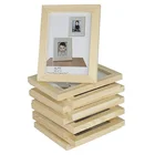 Best selling wholesale rustic unfinished wood photo frame for home decor