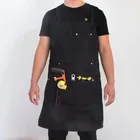Many Pockets Cross Back Leather Strap Carpenter Tool Work Apron