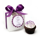 Popular Selling foldable paper cardboard cake packaging boxes cupcake boxes cardboard box with ribbon