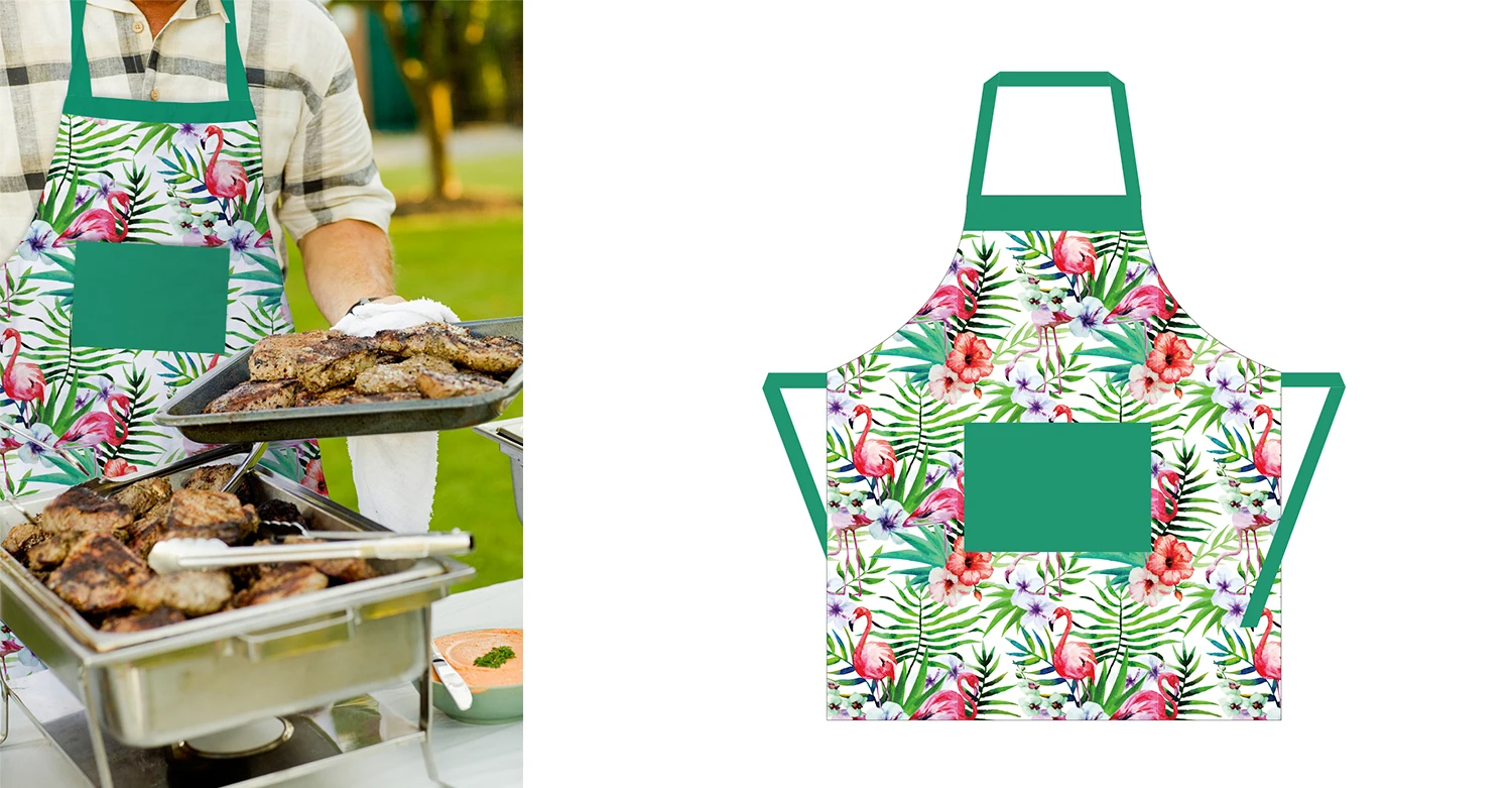sublimation custom eco-friendly bbq work cotton apron