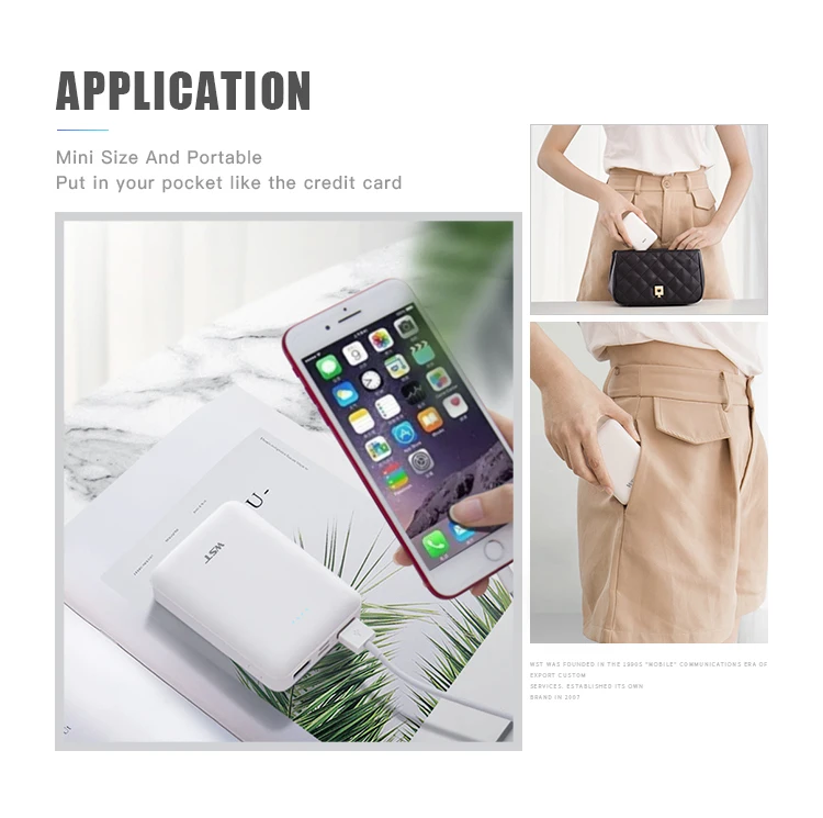 Corporate gifts 2019 mini powerbank micro usb & type c input 10000 mah power bank for all smart phone - ANKUX.COM