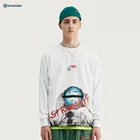 2019 Autumn Winter New Tide High Street Astronauts Printed Loose Round Neck Casual Soft Core Light Men Sweatshirt