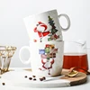 500ml Cartoon Ceramic Cup Kit Porcelain Constellation Theme Lucky Merry Christmas Mug Christmas Gift for Friends
