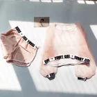 Style Sport Soft Bikini Swimsuit High Waist For Women Swimwear Set Pink black blouse Vintage Biquini swimsuits