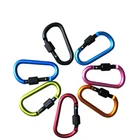 Aluminum Locking carabiner key chain with custom logo