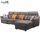 Sofas L Shape Grey Color Luxury Electric Recliner 4 Seater Couch Home Furniture Leather Living Room Sofas