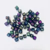 non-transparent cube plastic acrylic alphabet letter beads
