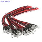 Elektronics Components 10mm Led Diode Prewired Light Emitting Diode Led 12 Volts Red For Car/Boat/DIY