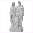 Life Family Life Size White Marble Decorative Life Size Holy Family Figurines