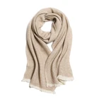 Scottish pure pashmina Real Cashmere Snake Grain Solid color scarf