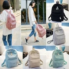 School Backpack For School Girl Waterproof School Pink Corduroy Backpack For Teenage Girls