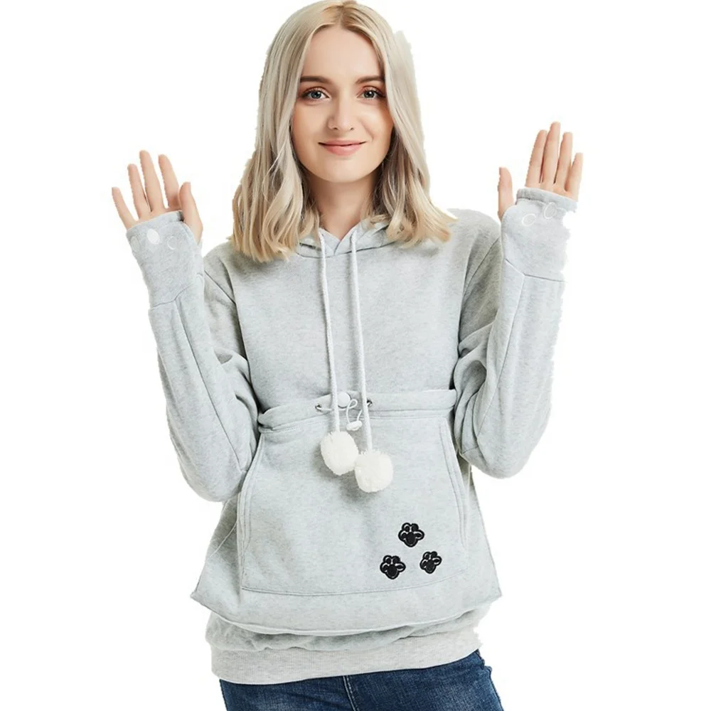 kangaroo pouch cat hoodie