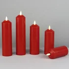 Battery electric real wax smokeless scented led candle lights home decor