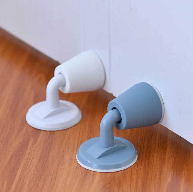 Creative punch-free silent suction-type bedroom bathroom silicone anti-collision door stopper,door suction