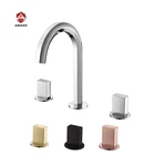 New popular metal 3 hole upc bathroom hotel brass wash basin water faucet products