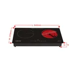 Double Burners Cooker Double 4000W Double Burners Smart Touch Control Double Cooktop Infrared Cooker
