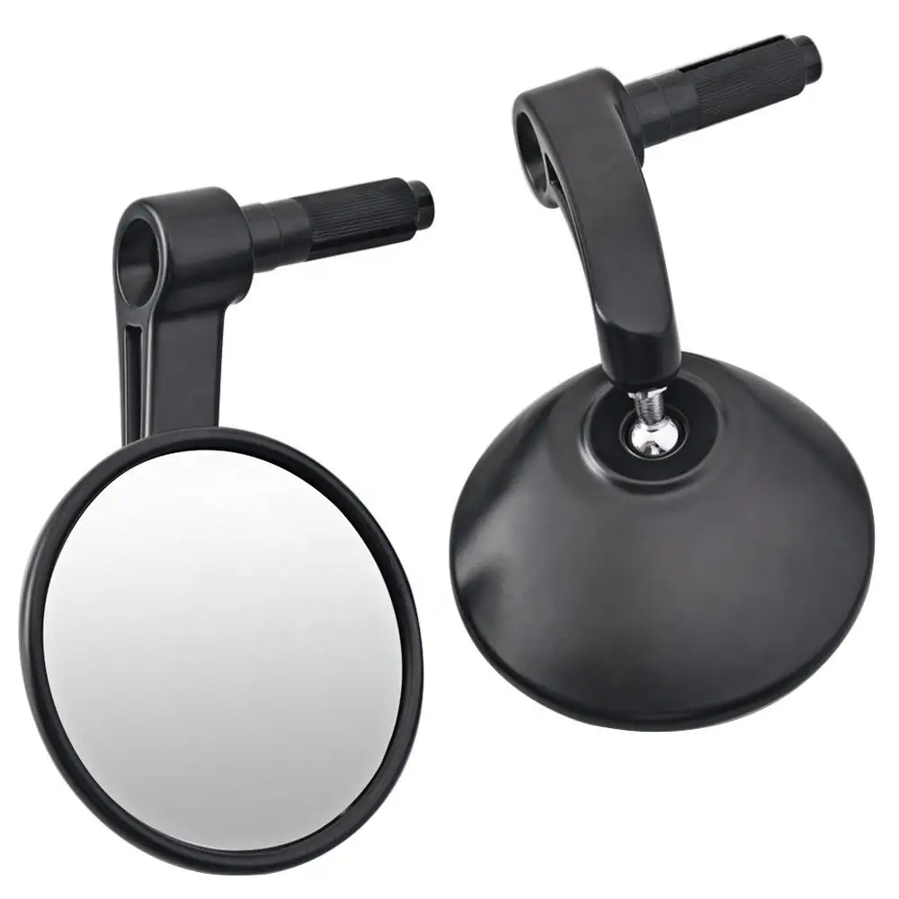 Motorbike Adjustable Bar End Round Rearview Handlebar Mount Mirror For Harley Spostster Bobber Chopper Cafe Racer Tracker