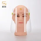 Printing And Transparent Protection Eye Visor Full Cove Plastic Clear Face Shield With Glasses