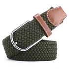 Unisex Woven Elastic Stretch Belt Fabric Braided Belt