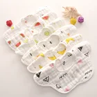 2019 Pure Manual Printing 8 Layers Natural Fabric Cotton Baby Bibs