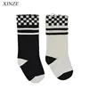 affordable Custom personalized black white knit christmas stocking gift with wholesale price