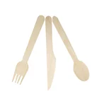 Disposable wooden tableware spoon knife fork wooden cutlery set