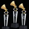 Newly Sport Trophy & Awards Customized Souvenir Crystal Badminton Trophy Cup