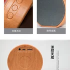 For PC Laptop Computer Bamboo Wooden Smart Subwoofer Bass Small Wireless Bt Portable Mini Bluetooth Speaker