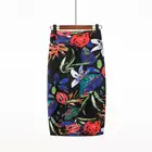 2019 Fashion Latest Design Pattern Printed Knee Length Short Women Ladies Skirts