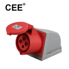 CEE 4 pin wall socket 380v industrial power socket 380v 16a 3 phase male female plug socket