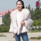 Hot Fur Coat, Women's Fashion Raccoon-Dog Fur Coat Winter Coat Female Fur Outerwear