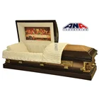 ANA Funeral Supplies American Style Last Supper Steel Metal Coffin Casket