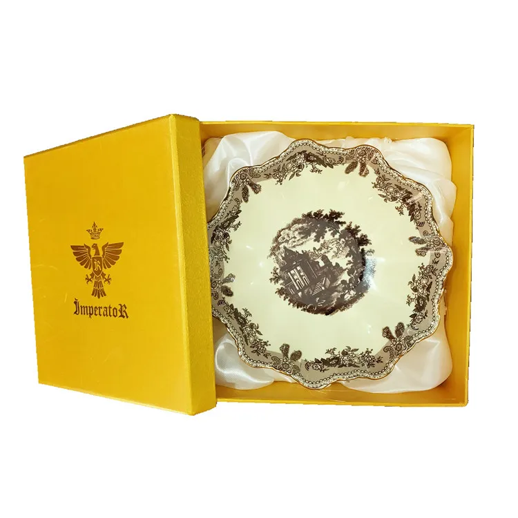 Best Selling Delicate Russia Style High Base Fruit Bowl Fruit Plate Cake Rack Kitchen Drawing Room Porcelain Plate