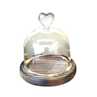 Packaging Customization Glass Dome Best Seller Glass Dome Display Case Transparent Dustproof Cover Glass Cover