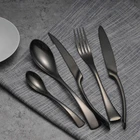 Banquet Event Kaya Stainless Steel Flatware Set Black Cutlery