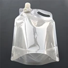 Juice Bag Spout With Customized Liquid Water Milk Juice Oil Plastic Stand Up Packaging Bag Corner Spout Bag With Cap