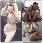 Fashion Hot Sale New Long Sleeve Oversized Ladies Short Hoodie Fashion Simple Crop Top Hoodie